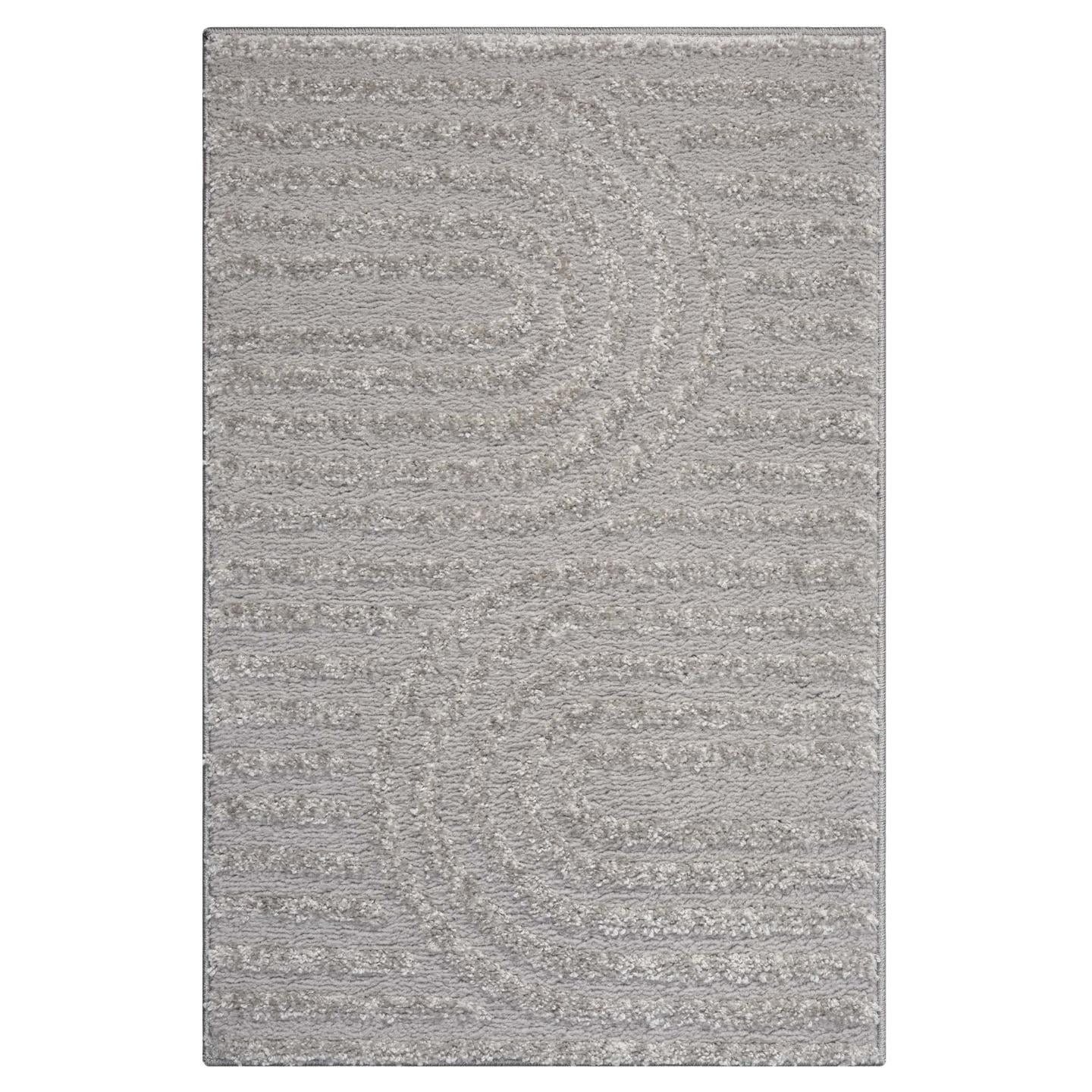 Luxe Weavers Modern Geometric Silver 2x3 Area Rug for Living Room