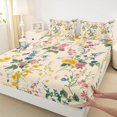 thumbnail image 3 of Homewish Country Floral Bed Sheets,Natural Plant King Sheets,Colorful Flower Sheet Set For Men Women,Super Cozy Room Decor,4 Pieces, 3 of 7