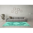 thumbnail image 3 of Ahgly Company Indoor Rectangle Persian Turquoise Blue Traditional Area Rugs, 5' x 8', 3 of 4
