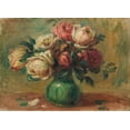 thumbnail image 2 of Renoir, Pierre-Auguste 32x24 Black Ornate Wood Framed with Double Matting Museum Art Print Titled - Roses in a Vase, 2 of 4