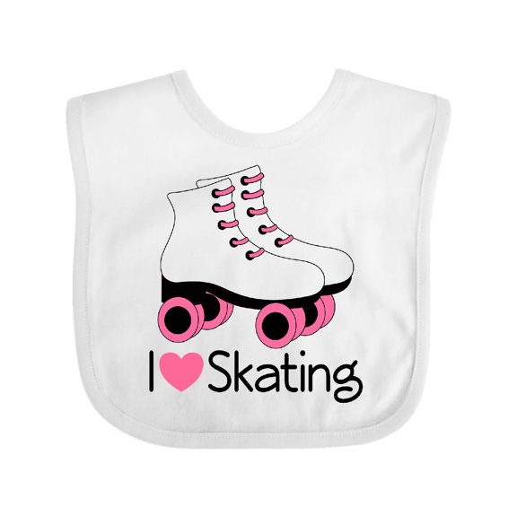 Inktastic Girls I Heart Skating Girls Baby Bib