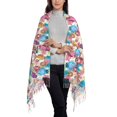 thumbnail image 2 of Sikiie Watercolor Owl Shawl Wraps Big Scarf Tassel Fall Winter Thick Scarf Warm Shawl Women Fall Gifts, 2 of 8