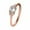 Rose Gold, variant on Women's Pearl Diamond Encrusted Ring Stylish Ring Engagement Ring Silver Heartbeat Cubic Zirconia Simple Birthday Gift Jewelry