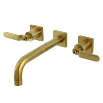Kingston Brass KS6027KL Whitaker Two-Handle Wall Mount Roman Tub Faucet, Brushed Brass