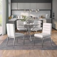 thumbnail image 5 of Furniture of America Villanueva 5-Piece Metal Dining Table Set in Chrome, 5 of 7