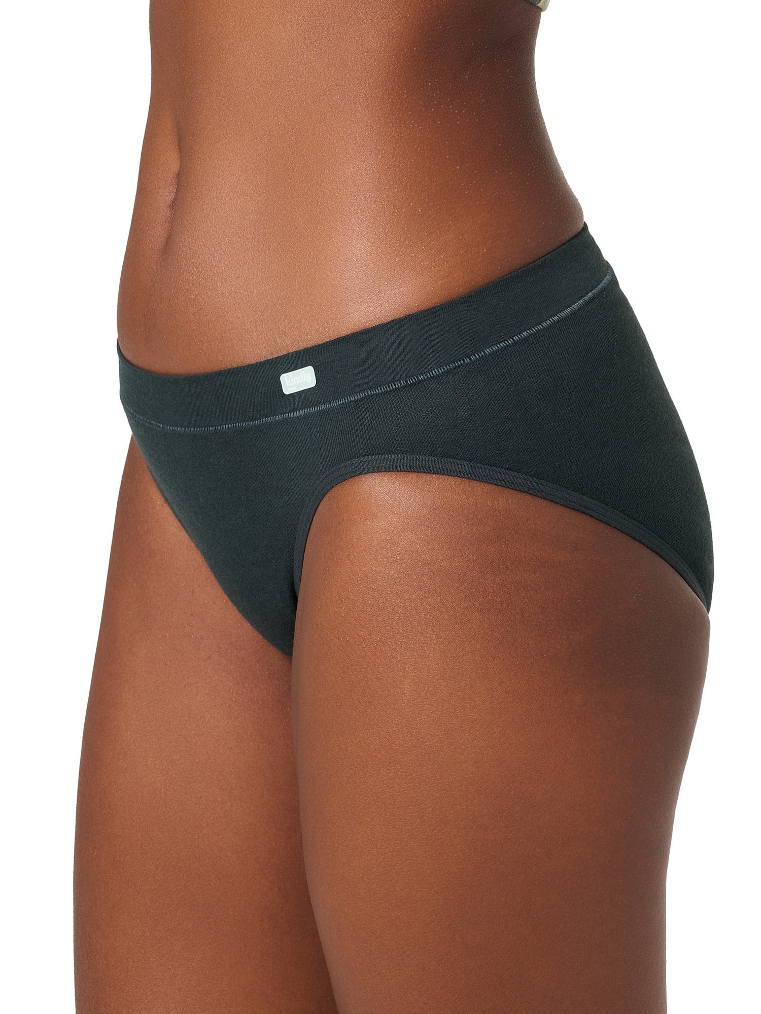 Kindly Yours Women’s Natural Comfort Cotton Modal Bikini Underwear, 3-Pack, Sizes XS-XXXL