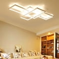 thumbnail image 3 of LED Ceiling Light, 3 Layer Rectangular Flush Mount Lighting Fixture Ceiling Lamp Practical Dimmable Modern LED Ceiling Light with Remote for Bedroom Living Room, 3 of 7