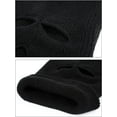 thumbnail image 2 of Unisex 3-Hole Knitted Ski Mask Full Face Mask Cover Neck Gaiter Winter Balaclava Warm Knit Beanie for Outdoor Sports (Black), 2 of 6