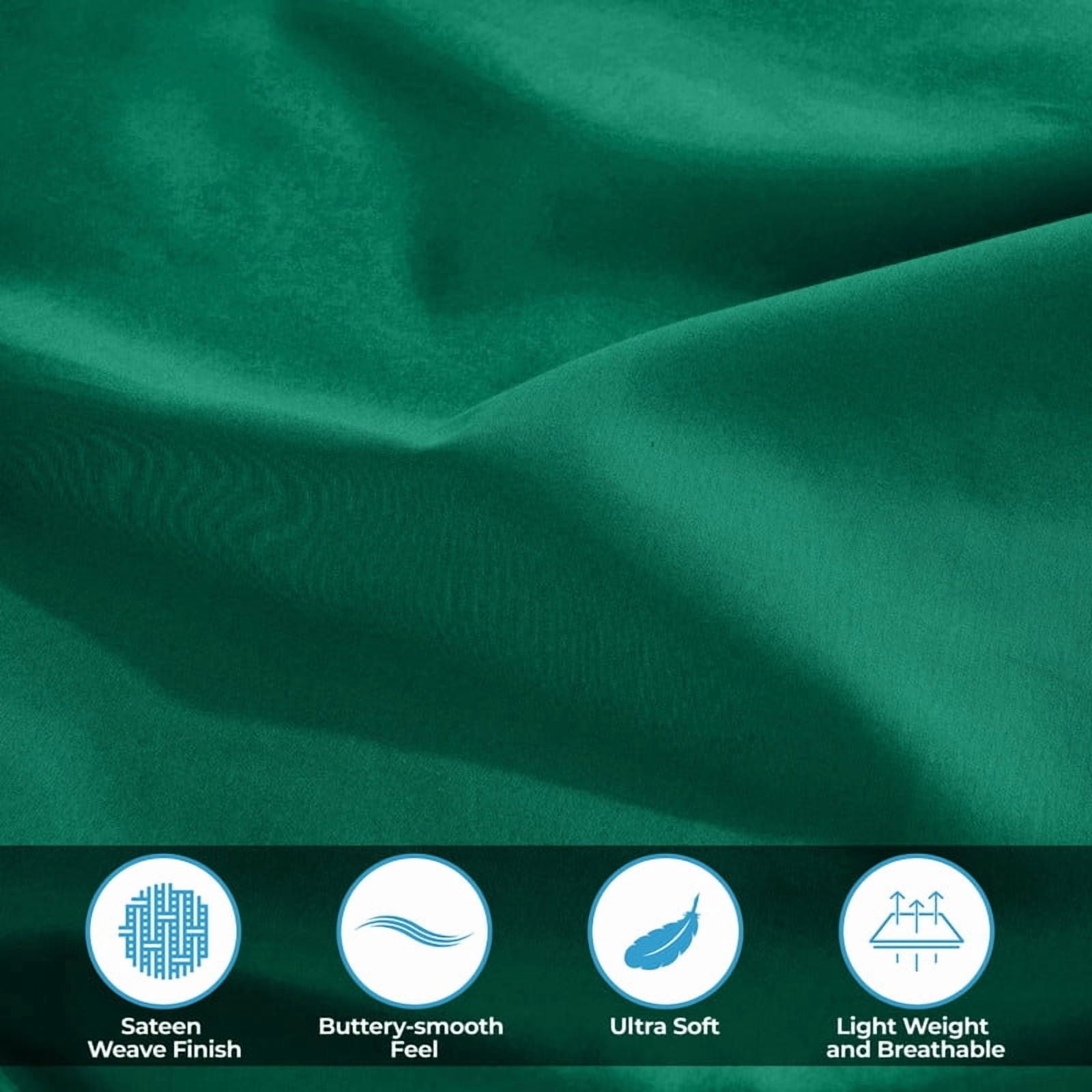 Superior Egyptian Cotton 400 TC Deep Pocket Sheet Set, Split King, Green