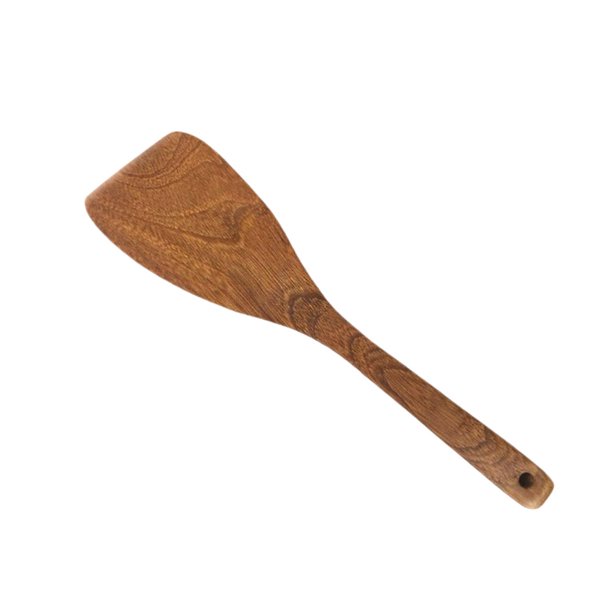 Espátula de madera antiadherente natural para alitas de pollo, sin revestimiento, duradera y ecológica, para cocina.