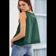 thumbnail image 5 of Blusas de Verano Bohemias con Lazo Frontal para Mujer, Blusas Playeras de Encaje con Botones, Sin Mangas, de de , Y2k 2025, Verde Tinta, Talla M, 5 of 6