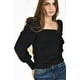 thumbnail image 4 of Sueter de escote cuadrado Roman Fashion /Juvenil, 7495 (Negro) negro ECH, 4 of 6