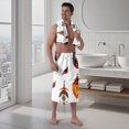 thumbnail image 6 of Colevkie Men's 2 Pcs Bath Wrap Set Bath Skirt & Bath Towel Polyester Adjustable Quick Drying Soft for Home Hotel Beach Sauna Printed Feathers Pattern, 6 of 7