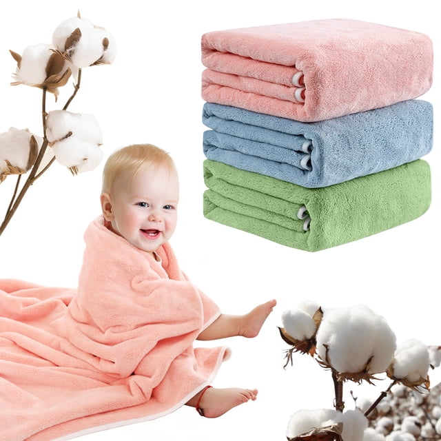 Xihbxyly Toalla de Baño Little Babi, Muselina de Algodón Suave, Transpirable y Absorbente, Multiusos, para Envolver a Recién Nacidos y para Cochecito, Suave para Pieles Sensibles, 70 X 140 Cm.