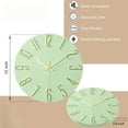 thumbnail image 4 of 12 Inch Wall Clock Silent Non Ticking, Preciser Modern Style Decor Clock for Home, Office, School, Kitchen, Bedroom, Living Room (Green), 4 of 8