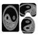 thumbnail image 1 of Alfombrillas de baño ABPHQTO Yin Yang Artistic Black juego de 3 piezas, 1 of 1
