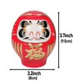 thumbnail image 2 of Muñeca Daruma Takasaki Daruma de 9,4 cm de altura (roja) hecha a mano, 2 of 9