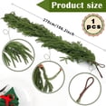 thumbnail image 4 of 9FT Christmas Norfolk Pine Garland–Artificial Real Touch Christmas Decoration for Fireplace, mantle, Stairs. Realistic Cedar Garland, 4 of 7