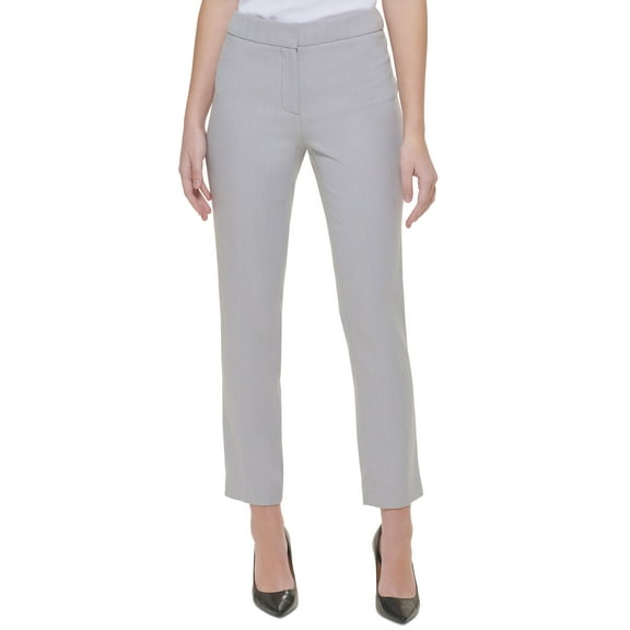 Herringbone Slim Fit Pant TinWhite 2