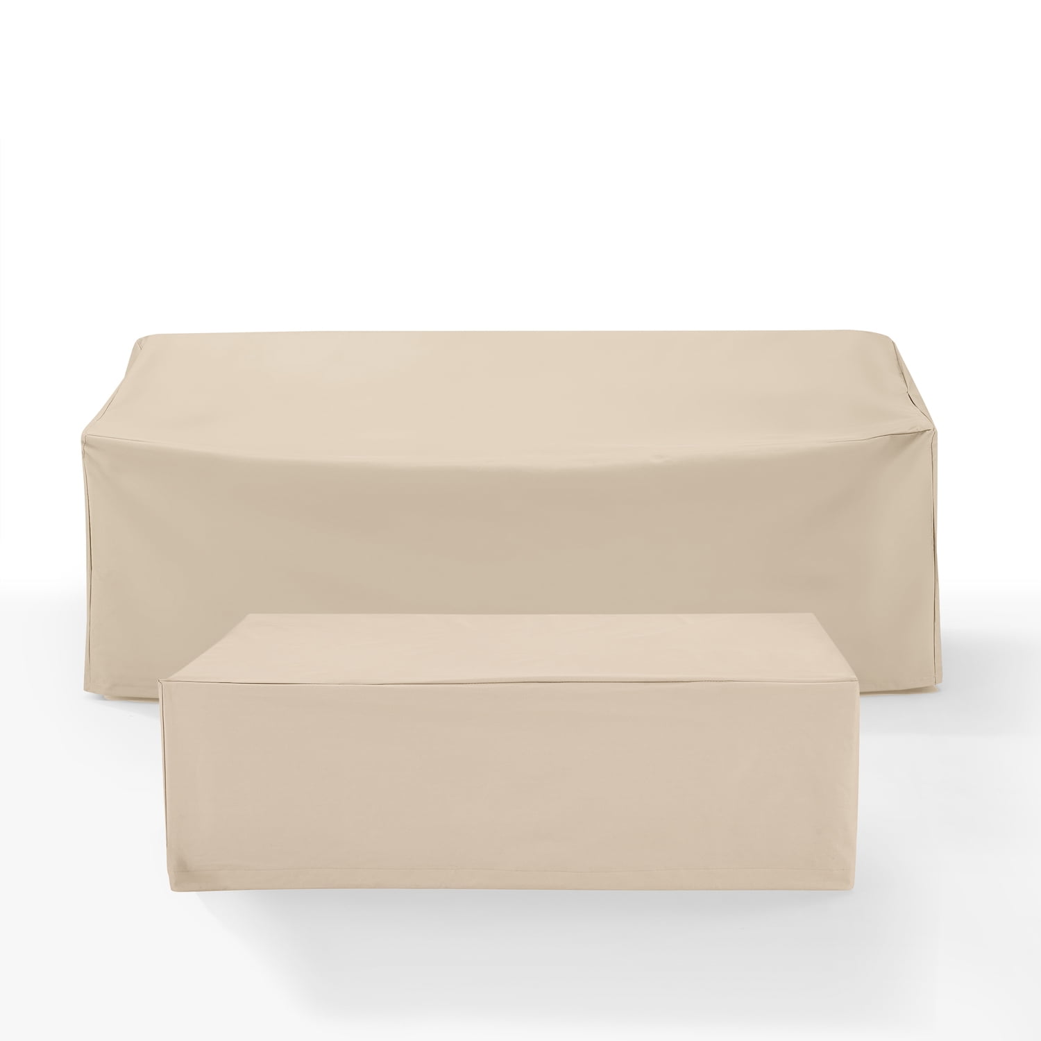 Outdoor Furniture Covers 2 Pack - Patio Sofa Set Protector, Waterproof, Durable, Tan, 48"W x 36.5"D x 14"H