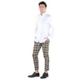 thumbnail image 3 of SoCal Look Men's DJ Plus All Over Check Pattern Dress Pant Brown 32WX30L, EU40, 3 of 4