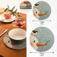 thumbnail image 2 of SKYSONIC Snowman Brid Cute Pot Holders Trivets, 2 Pcs Heat Resistant Trivets,Winter Holly Leaf Cotton Thread Weave Mats for Hot Pads Pans Pot Bowl Teapot for Kitchen Decor, 2 of 7