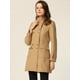 thumbnail image 2 of Abrigo largo de invierno con capucha y cuello alto para mujer Caqui L, 2 of 6