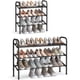 thumbnail image 1 of Zapatero Extensible, Zapatero de Metal de 2 Niveles, Organizador de Zapatos Ajustable, Estante Zapatos para Pasillo, Negro Tinta, 1 of 8