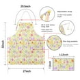 thumbnail image 7 of Pioneer Flower Floral Print Pattern Apron-Garden Aprons for Women with Pockets-Cotton Linen Waterproof Kitchen Cooking Gardening Aprons Adjustable for Kitchen,Cooking,BBQ and Salon 33x27 Inch, 7 of 7
