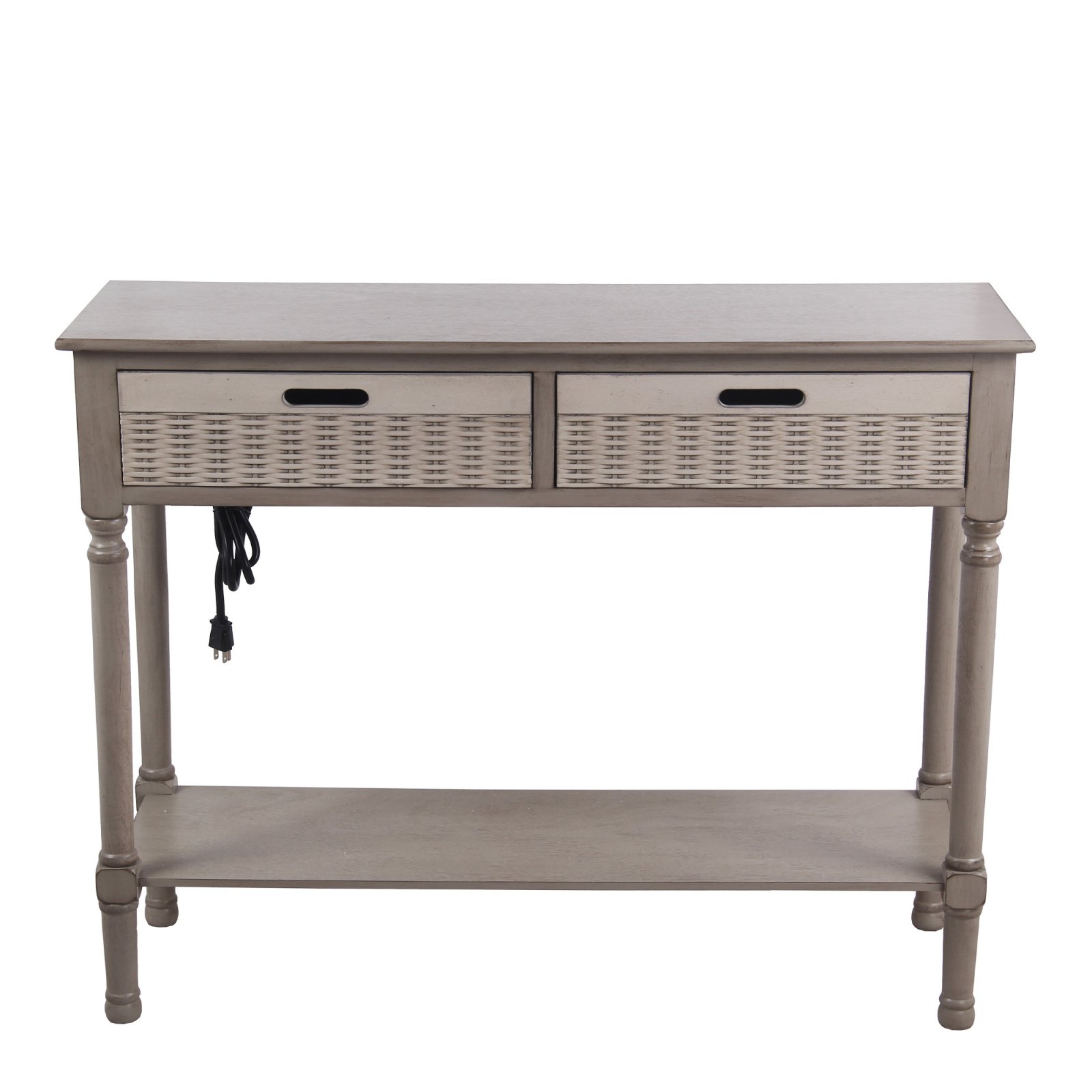 Privilege International Harold 2 Drawer Foyer Table With Power