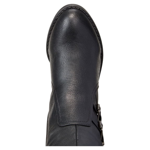 STYLE & COMPANY Womens Gray Double Strap Elastic Gore Buckle Accent Padded Milah Almond Toe Block Heel Zip-Up Riding Boot 10 M