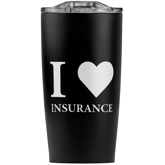 I Love Insurance Stainless Steel 20 oz Travel Tumbler, Vacuum Insulated & Double Wall with Leakproof Sliding Lid | Great for Coffee/Hot Drinks and Cold Beverages