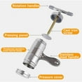 thumbnail image 4 of Stainless Steel Manual Hand Crank Pasta Maker with 5 Molds - Adjustable Thickness Settings for Homemade Noodles - Compact & Easy to Clean Kitchen Tool Akmoler | Stainless Steel, Multicolor, 4 of 9