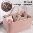 thumbnail image 3 of Baby Diaper Caddy Organizer Nursery Storage Basket Large Capacity Diaper Organizer with Adjustable Divider for Baby Essentials Wipes Toys, 3 of 8