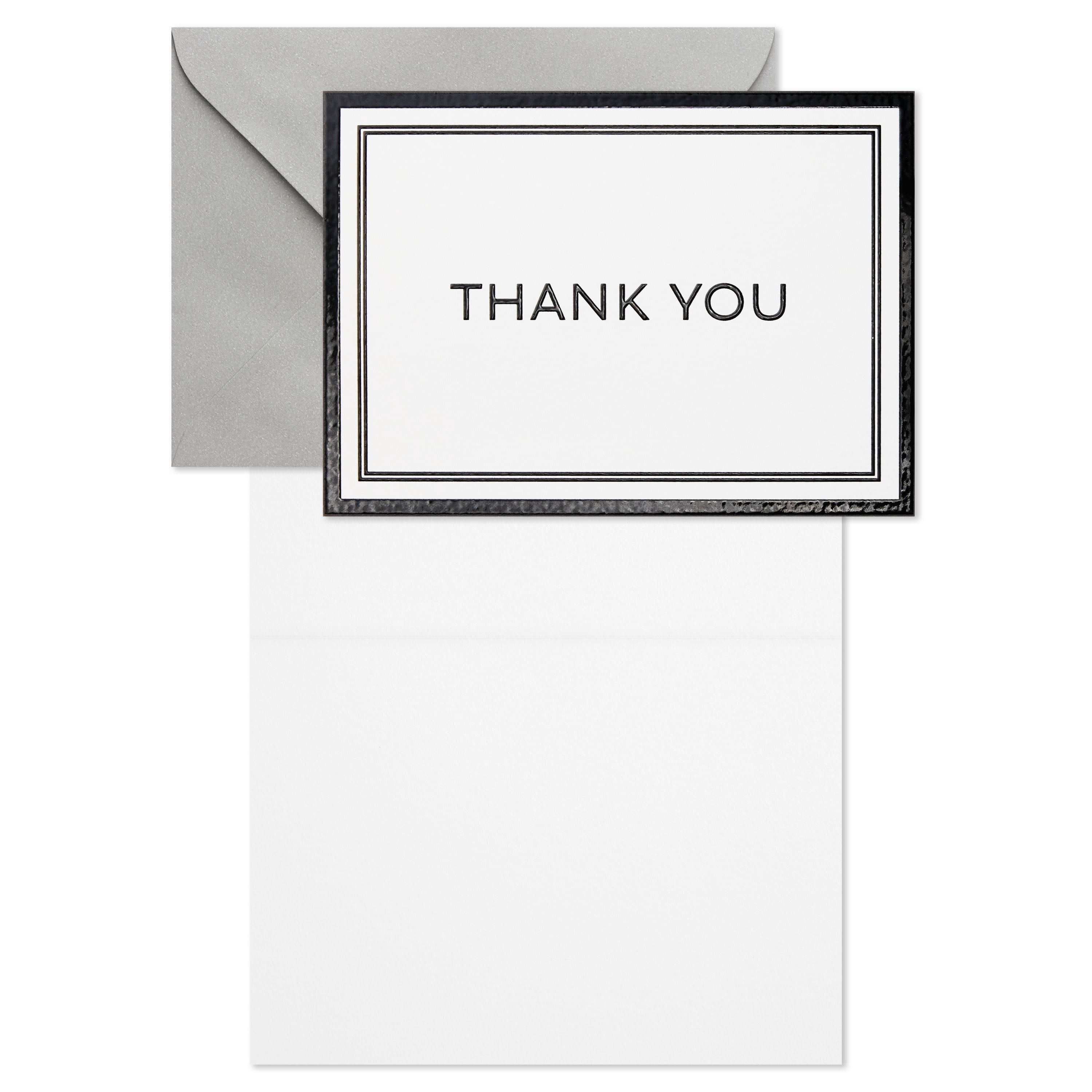 Hallmark Blank Thank You Notes (Elegant Black and White Framed), Pack of 10