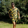 thumbnail image 2 of Summer Sanya Wind Men‘s Suit Quick-Drying Can Be Under The Water Seaside Vacation Flower Shorts Casual Lapel Button Shirt FGS, 2 of 7