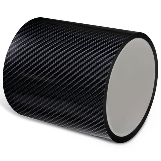 Tira anticolisión para puerta, transparente, con patrón de fibra de carbono, para parachoques, maletero, carrocería antiarañazos, moldura antiarañazos, universal