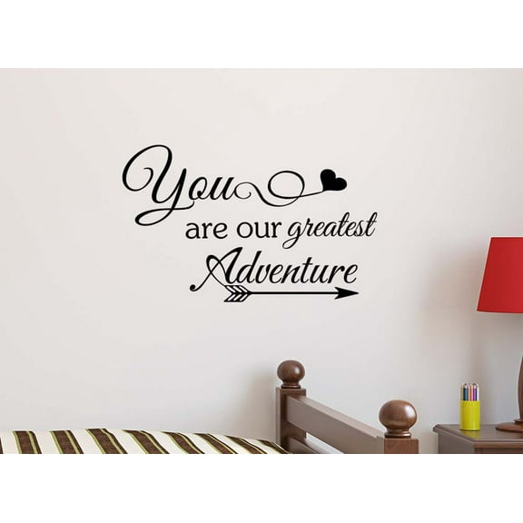#2 You are Our Greatest Adventure 23 X 14 Vinyl Wall Quote Decal Sticker Nursery Baby Art Decor Motivational Inspirational Decorative Lettering Love Hearts