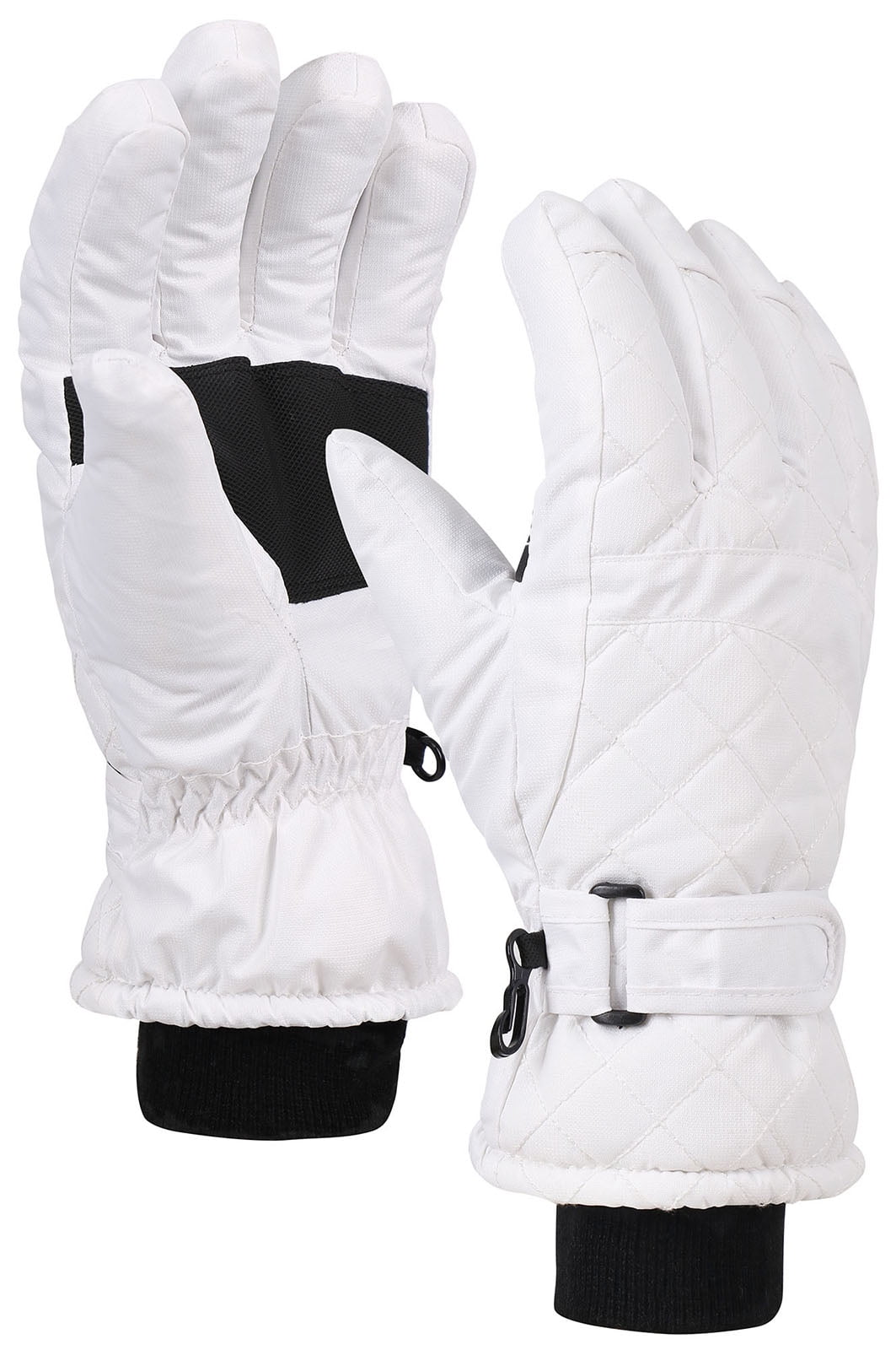 white winter gloves for womens