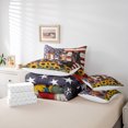 thumbnail image 5 of Homewish 3D Brown Horse Twin Bedding Sets 7-Piece, American Flag Print Bedding Comforter Set, Vibrant Rustic Sunflower Reversible Sheet Sets, Microfiber Bedroom Decor, 5 of 7