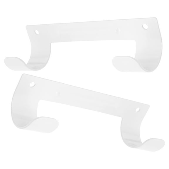 FOMIYES White Iron Wall Mount Ironing Board Holder for Hanging Use 2 Pieces