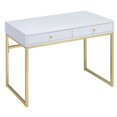 thumbnail image 1 of Bowery Hill Bureau en Blanc et Laiton, 1 of 2