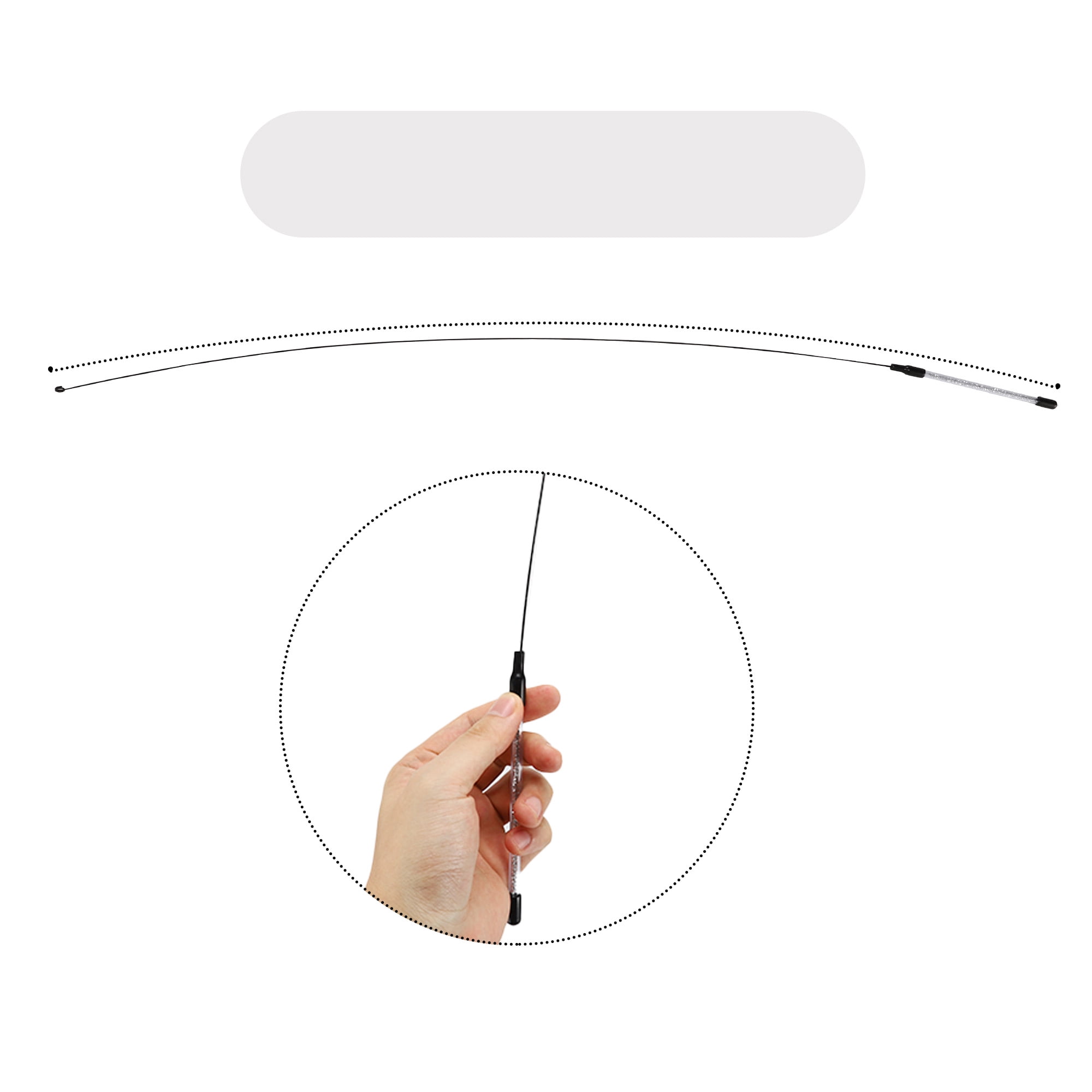 Unique Bargains 5Pcs Cat Plaything Replacement Rod White