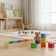 thumbnail image 4 of predolo Bloques de Construcción Geométricos de Colores Educativo Juego de Bloques de Madera Arcoíris Fomenta el Creatividad para Preescolar, Guardería, 4 of 9