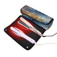 thumbnail image 6 of Hair Tools Storage with Heat Resistant Mat- Batik Fabric Printed Curling Iron Travel Bag/Flat Iron Case for Women, 6 of 8