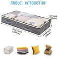 thumbnail image 2 of VIVIHEYDAY 75L Under Bed Storage Bags with Lid Handle, 2 Pack Foldable Underbed Blanket Storage Organizers, 2 of 9