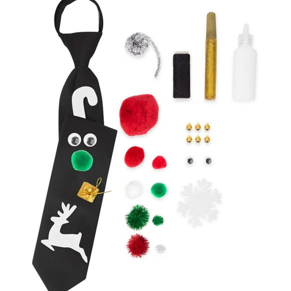 Noel Mens DIY Ugly Kit Neck Tie Set, Black, Classic (57 To 59 in.)