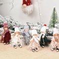 thumbnail image 2 of Yuarrent Colgante colgante suave Mini muñeca de Navidad de madera lindos juguetes de peluche con cordón adornos de árbol de Navidad ligeros Kits de decoración para fiestas Chica blanca, 2 of 6