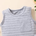 thumbnail image 4 of Gvdentm Toddler Boy Clothes 18-24 Months Sleeveless T Shirt Top Casual Shorts Set Clothes for Baby Girl Boy Grey,12-18 Months, 4 of 6