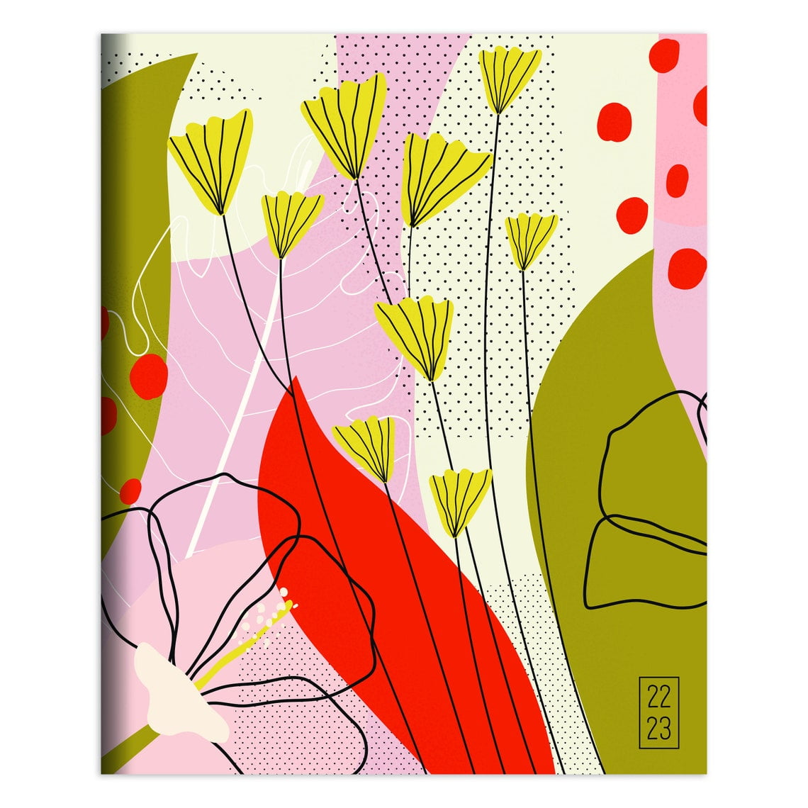 TF Publishing July 2022 - June 2023, Mod Flowers Medium Monthly Planner